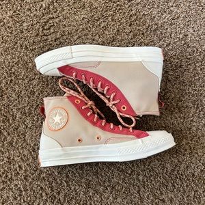 Converse Chuck 70 Colorblock Overlay in Rhubarb Pie/Orange Haven